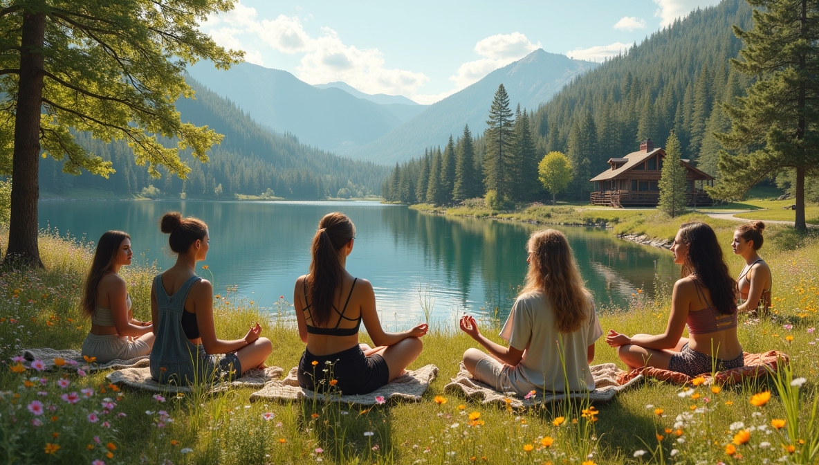 Meet our mindful pause team Illustration of a collaborative team guiding mindful routines